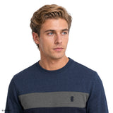 ADVANTAGE PERFORMANCE COLORBLOCK CREWNECK FLEECE  - TRUE NAVY