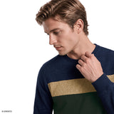ADVANTAGE PERFORMANCE COLORBLOCK CREWNECK FLEECE  - DARK GREEN