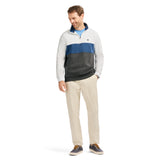 ADVANTAGE PERFORMANCE COLORBLOCK QUARTER ZIP FLEECE - BRIGHT WHITE