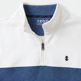 ADVANTAGE PERFORMANCE COLORBLOCK QUARTER ZIP FLEECE - BRIGHT WHITE