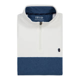 ADVANTAGE PERFORMANCE COLORBLOCK QUARTER ZIP FLEECE - BRIGHT WHITE