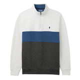 ADVANTAGE PERFORMANCE COLORBLOCK QUARTER ZIP FLEECE - BRIGHT WHITE