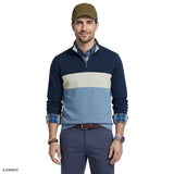 ADVANTAGE PERFORMANCE COLORBLOCK QUARTER ZIP FLEECE - NAVY BLAZER