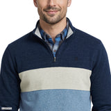 ADVANTAGE PERFORMANCE COLORBLOCK QUARTER ZIP FLEECE - NAVY BLAZER