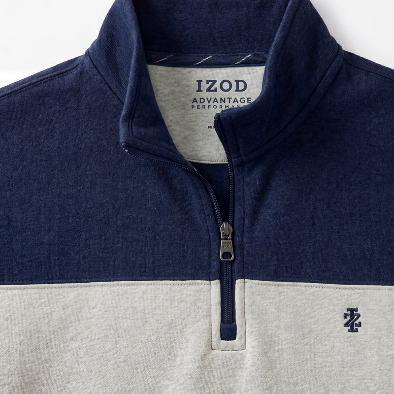 Advantage Performance Colorblock Quarter Zip Fleece - Navy Blazer