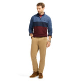 ADVANTAGE PERFORMANCE COLORBLOCK QUARTER ZIP FLEECE - TRUE NAVY