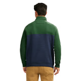 ADVANTAGE PERFORMANCE COLORBLOCK QUARTER ZIP FLEECE - DARK GREEN