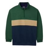 ADVANTAGE PERFORMANCE COLORBLOCK QUARTER ZIP FLEECE - DARK GREEN