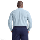 BIG & TALL PERFORMANCE COMFORT BUTTON-DOWN SHIRT - PLACID BLUE