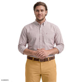 BIG & TALL PERFORMANCE COMFORT PLAID BUTTON-DOWN SHIRT - ZINFANDEL
