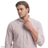 BIG & TALL PERFORMANCE COMFORT PLAID BUTTON-DOWN SHIRT - ZINFANDEL