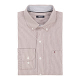 BIG & TALL PERFORMANCE COMFORT BUTTON-DOWN SHIRT - ZINFANDEL
