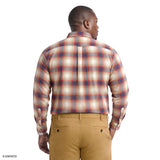BIG & TALL STRATTON FLANNEL BUTTON-DOWN SHIRT - MEDIEVAL BLUE
