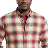 BIG & TALL STRATTON FLANNEL BUTTON-DOWN SHIRT - MEDIEVAL BLUE