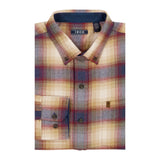 BIG & TALL STRATTON FLANNEL BUTTON-DOWN SHIRT - MEDIEVAL BLUE