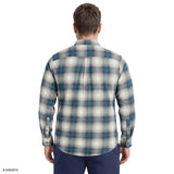 BIG & TALL STRATTON FLANNEL BUTTON-DOWN SHIRT - LYONS BLUE