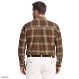 BIG & TALL STRATTON FLANNEL BUTTON-DOWN SHIRT - SEAL BROWN