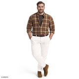 BIG & TALL STRATTON FLANNEL BUTTON-DOWN SHIRT - SEAL BROWN
