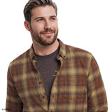 BIG & TALL STRATTON FLANNEL BUTTON-DOWN SHIRT - SEAL BROWN