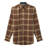 BIG & TALL STRATTON FLANNEL BUTTON-DOWN SHIRT - SEAL BROWN