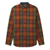STRATTON FLANNEL PLAID BUTTON-DOWN SHIRT - GINGER BREAD