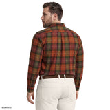 BIG & TALL STRATTON FLANNEL BUTTON-DOWN SHIRT - GINGER BREAD