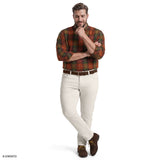 BIG & TALL STRATTON FLANNEL BUTTON-DOWN SHIRT - GINGER BREAD