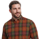 BIG & TALL STRATTON FLANNEL BUTTON-DOWN SHIRT - GINGER BREAD