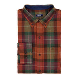 BIG & TALL STRATTON FLANNEL BUTTON-DOWN SHIRT - GINGER BREAD