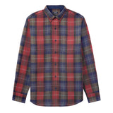 BIG & TALL STRATTON FLANNEL BUTTON-DOWN SHIRT - SUNDRIED TOMATO