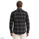 BIG & TALL STRATTON FLANNEL BUTTON-DOWN SHIRT - DARK SHADOW