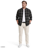 BIG & TALL STRATTON FLANNEL BUTTON-DOWN SHIRT - DARK SHADOW