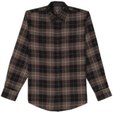 BIG & TALL STRATTON FLANNEL BUTTON-DOWN SHIRT - SEAL BROWN