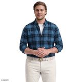 BIG & TALL STRATTON FLANNEL BUTTON-DOWN SHIRT - TRUE NAVY