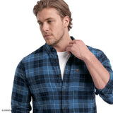 BIG & TALL STRATTON FLANNEL BUTTON-DOWN SHIRT - TRUE NAVY