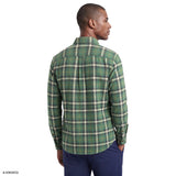 STRATTON FLANNEL PLAID BUTTON-DOWN SHIRT - FIR