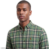 STRATTON FLANNEL PLAID BUTTON-DOWN SHIRT - FIR