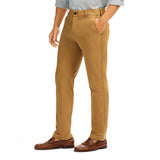 TRAVELER FLAT FRONT CHINO - COGNAC HTHR