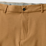 TRAVELER FLAT FRONT CHINO - COGNAC HTHR
