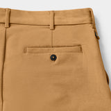 TRAVELER FLAT FRONT CHINO - COGNAC HTHR