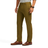 TRAVELER FLAT FRONT CHINO - DARK OLIVE HTR