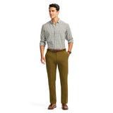 TRAVELER FLAT FRONT CHINO - DARK OLIVE HTR