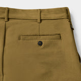 TRAVELER FLAT FRONT CHINO - DARK OLIVE HTR