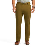 TRAVELER FLAT FRONT CHINO - DARK OLIVE HTR
