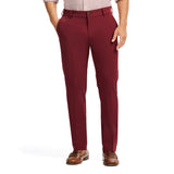 TRAVELER FLAT FRONT CHINO - ZINFANDEL HTHR