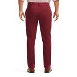 TRAVELER FLAT FRONT CHINO - ZINFANDEL HTHR