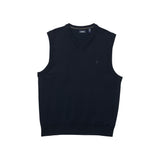 FINE GAUGE V-NECK SWEATER VEST - NAVY BLAZER