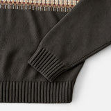 FAIR ISLE QUARTER-ZIP SWEATER - CHARCOAL HEATHER