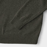 MARLED BUTTON MOCK-NECK SWEATER - SMOKE PEARL HTHR