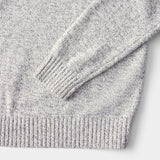 MARLED BUTTON MOCK-NECK SWEATER - ROCK HTHR